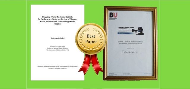 Winning the Media & Politics James Thomas Memorial Prize